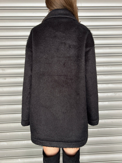 シャギーダブルミドル丈コート